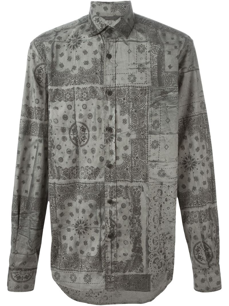 Grey bandana shirt Clearance