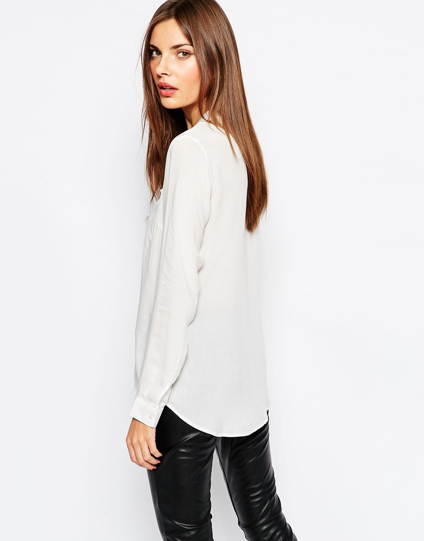 Vero Moda Long Sleeved Shirt in White