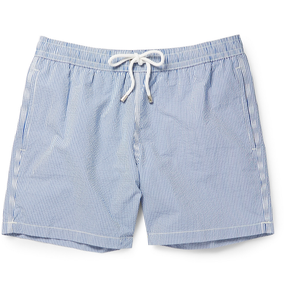 mens seersucker swim shorts