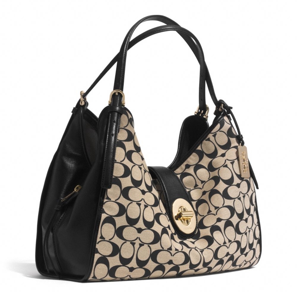 Lyst - Coach Madison Carlyle Shoulder Bag In Printed Signature Fabric ...