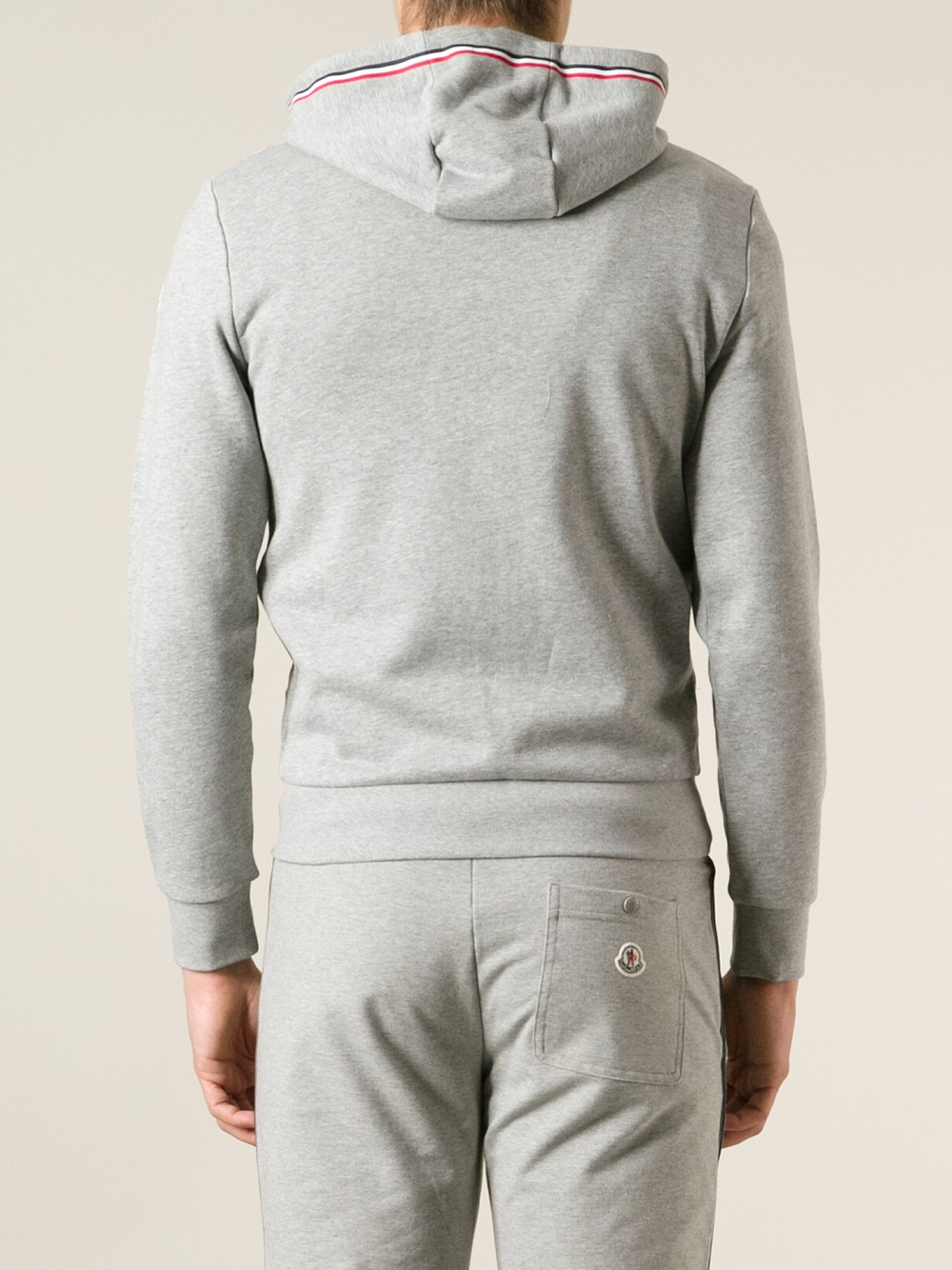 Download Moncler Zip Front Hoodie in Gray for Men (grey) | Lyst