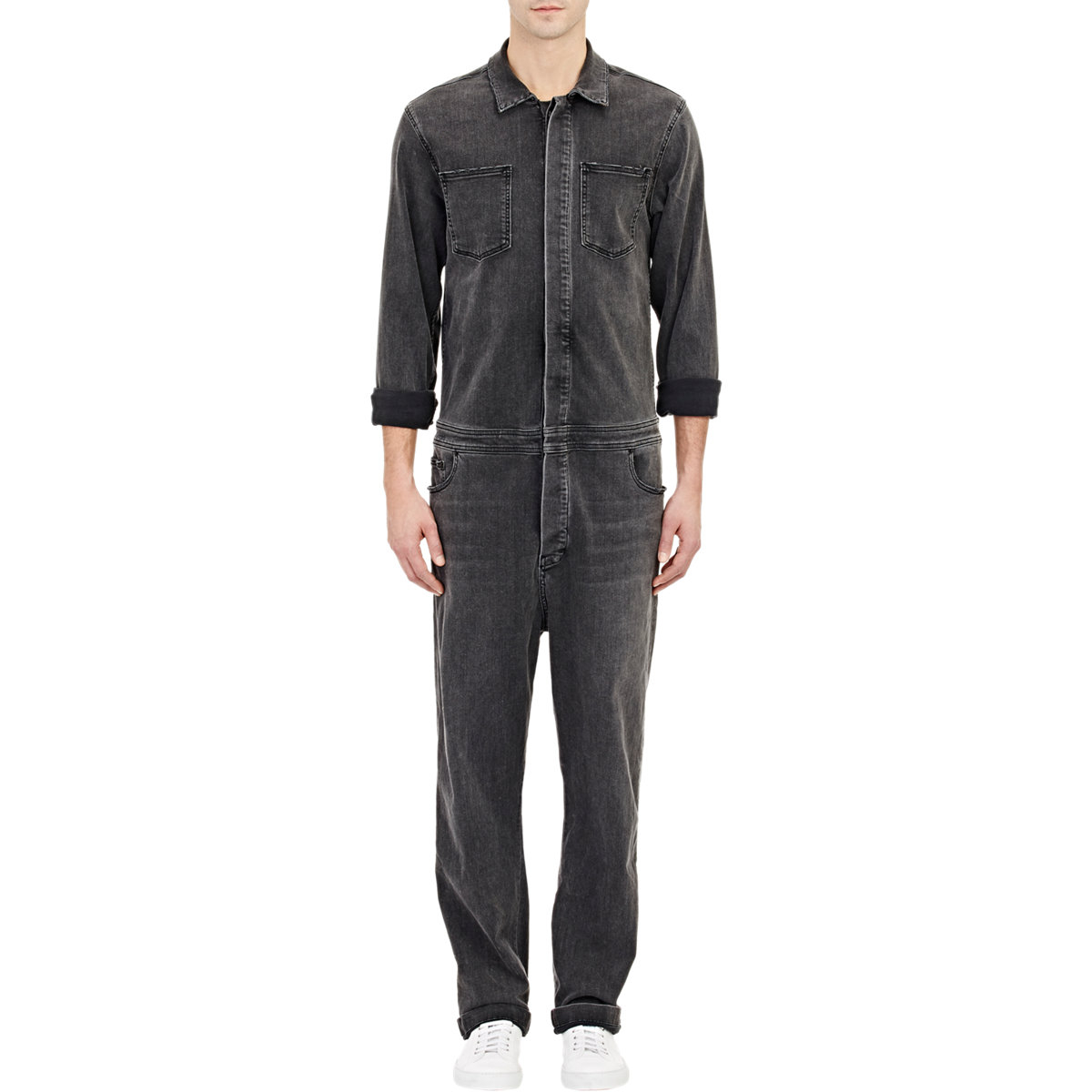 Earnest Sewn StretchDenim Jumpsuit in Gray for Men (Grey) Lyst