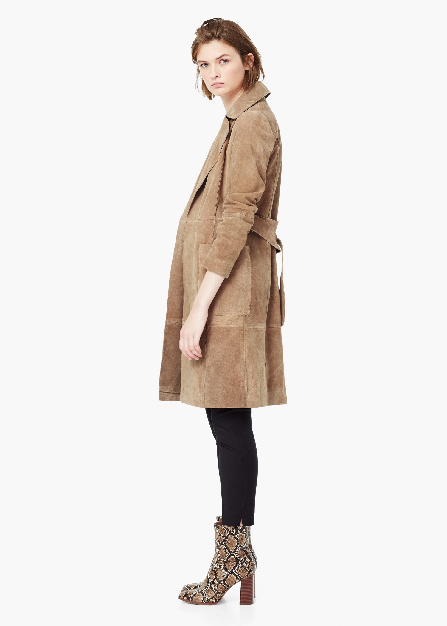 mango suede coat