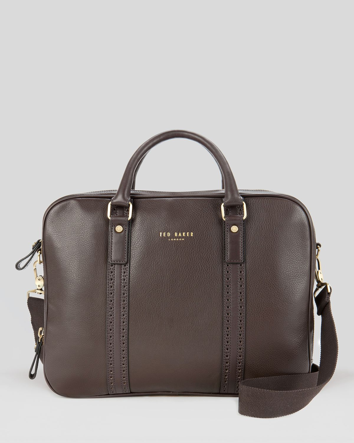 Ted Baker Sandler Leather Document Bag in Brown for Men Lyst