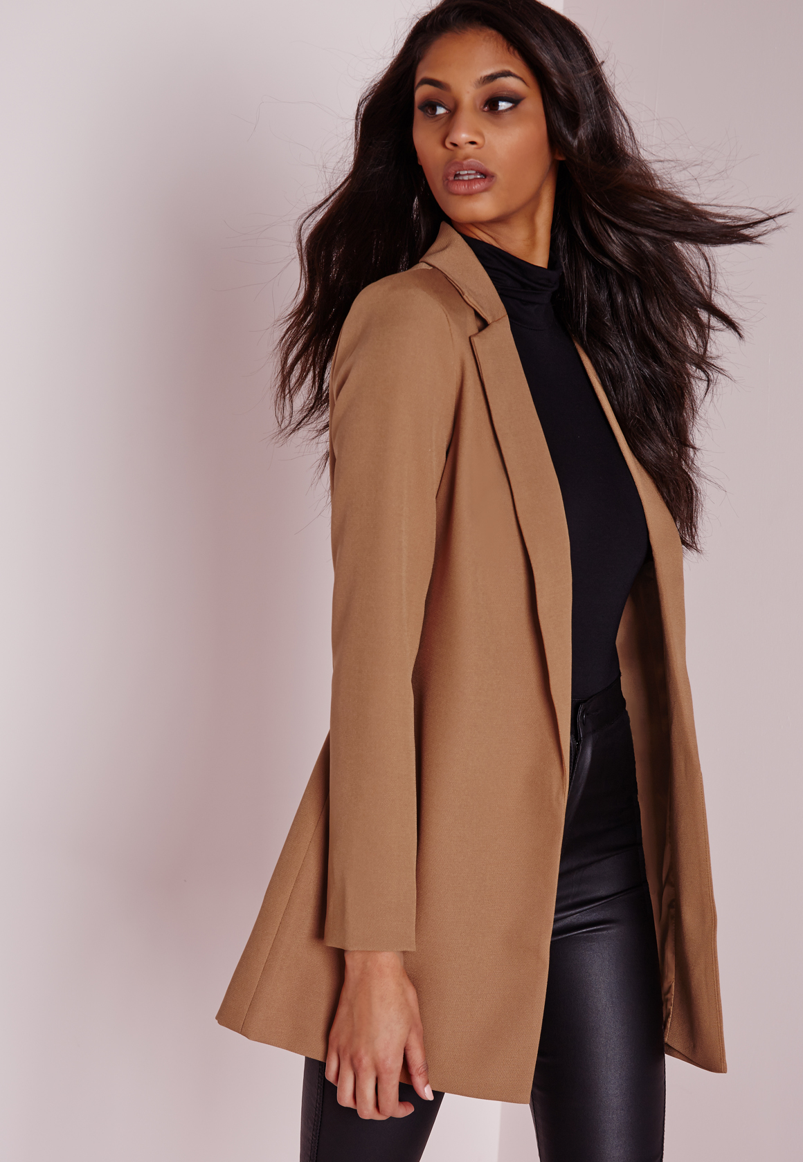 camel longline blazer