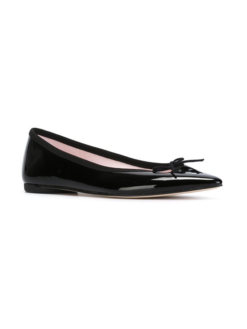 Repetto Pointed-Toe Ballet Flats in Black | Lyst
