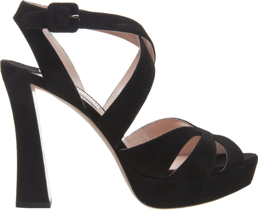 Strap Sandal Crisscross Platform Miu Black Ankle TlKF1Jc