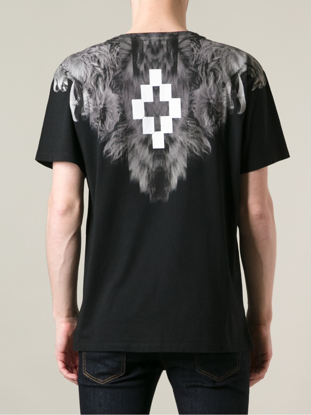 Marcelo Burlon Lion Print Tshirt in Black for -