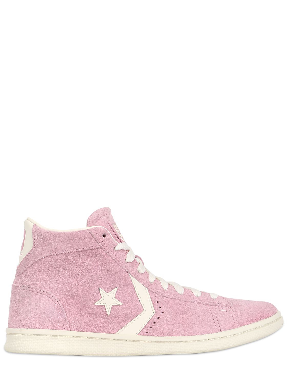 Converse Pro Leather Lp Suede High Top Sneakers in Pink for Men - Lyst