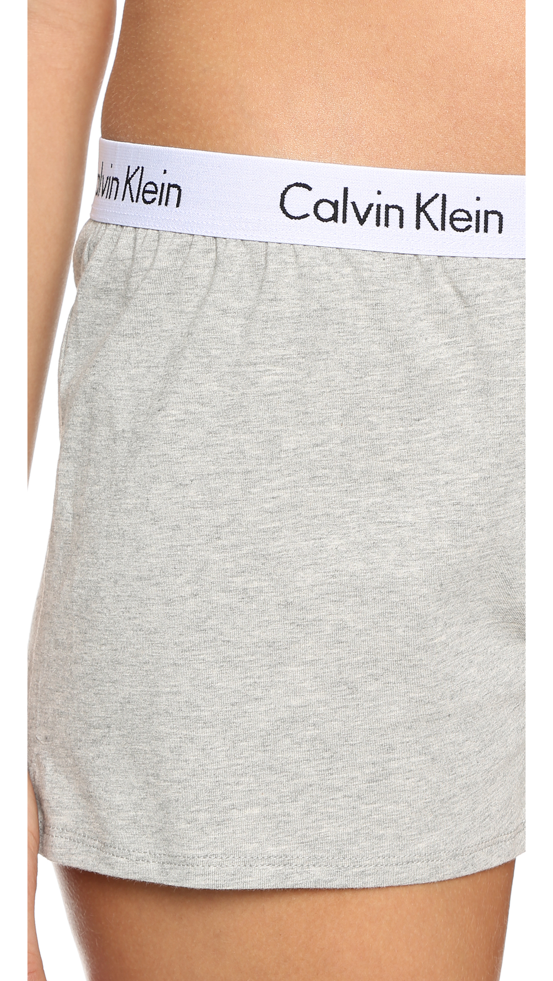 Calvin Klein Logo Sleep Shorts in Gray | Lyst