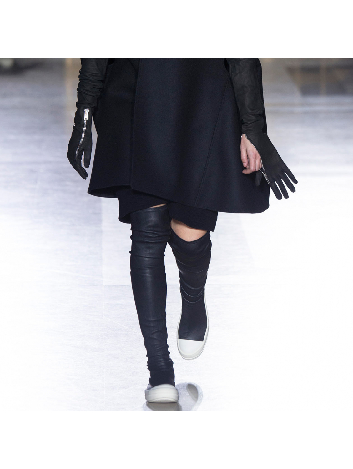 rick owens thigh high sneakers