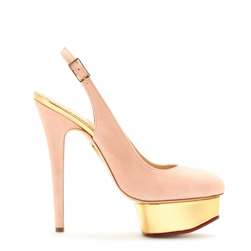 Charlotte Olympia Dolly Sling Backs in Blush (Pink) - Lyst
