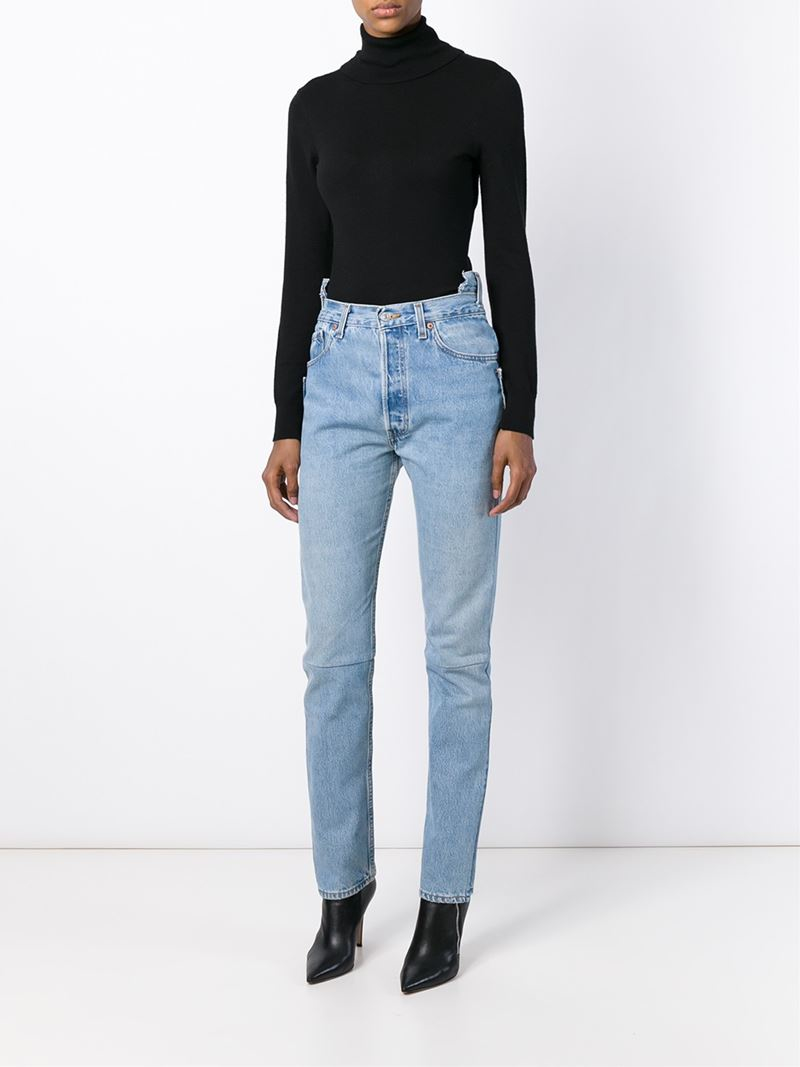 Vetements High Waisted Jeans in Blue - Lyst