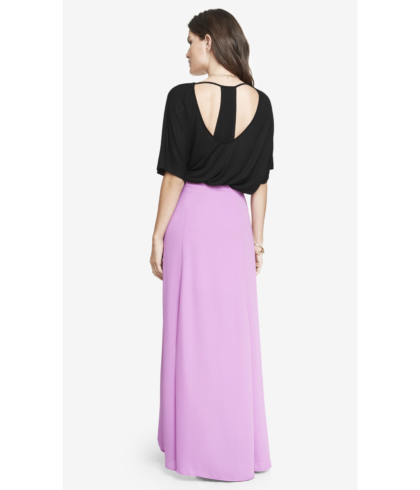 Express High Waisted Wrap Maxi Skirt Magenta in Purple (MAGENTA) Lyst