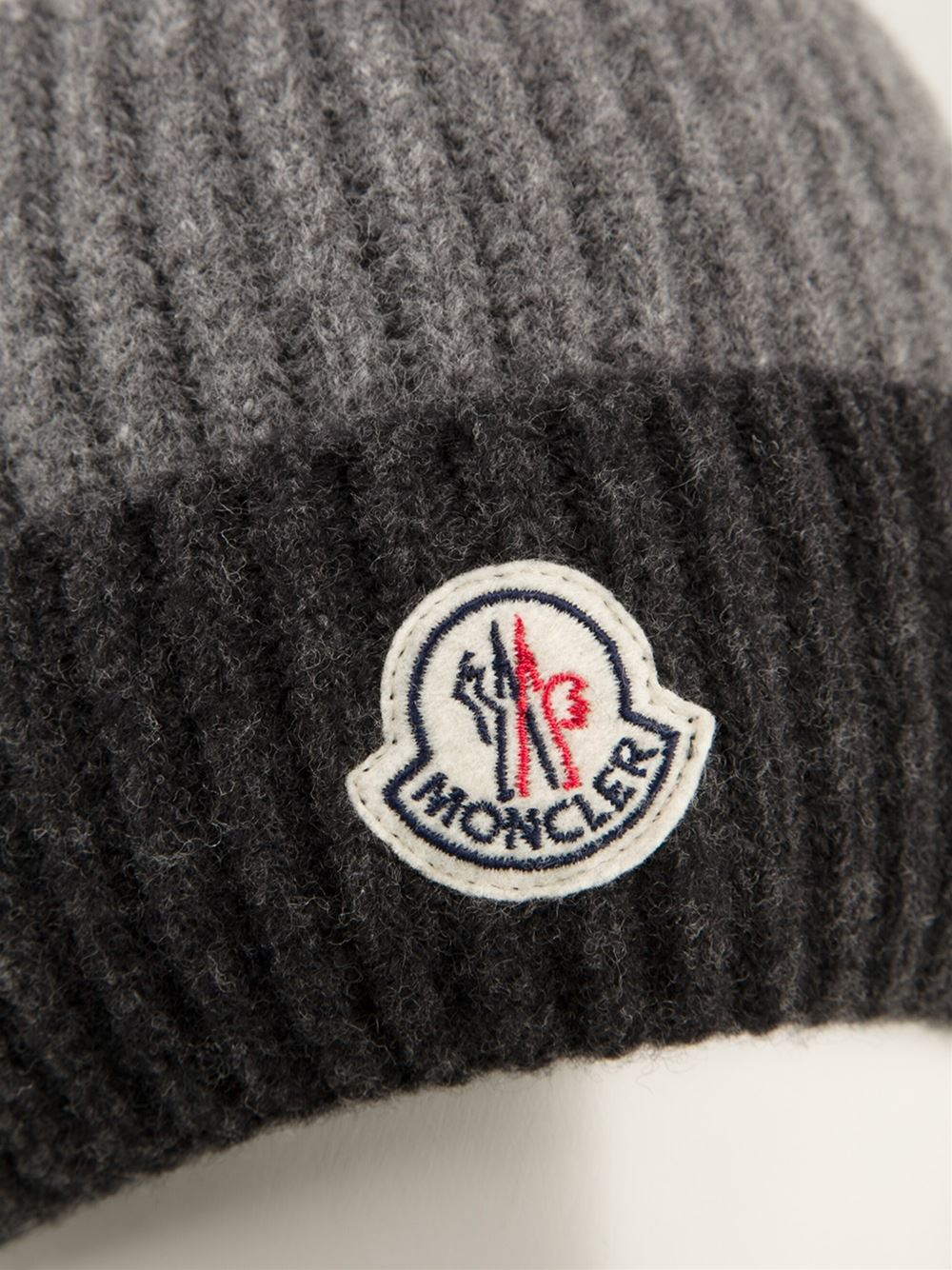 moncler striped beanie