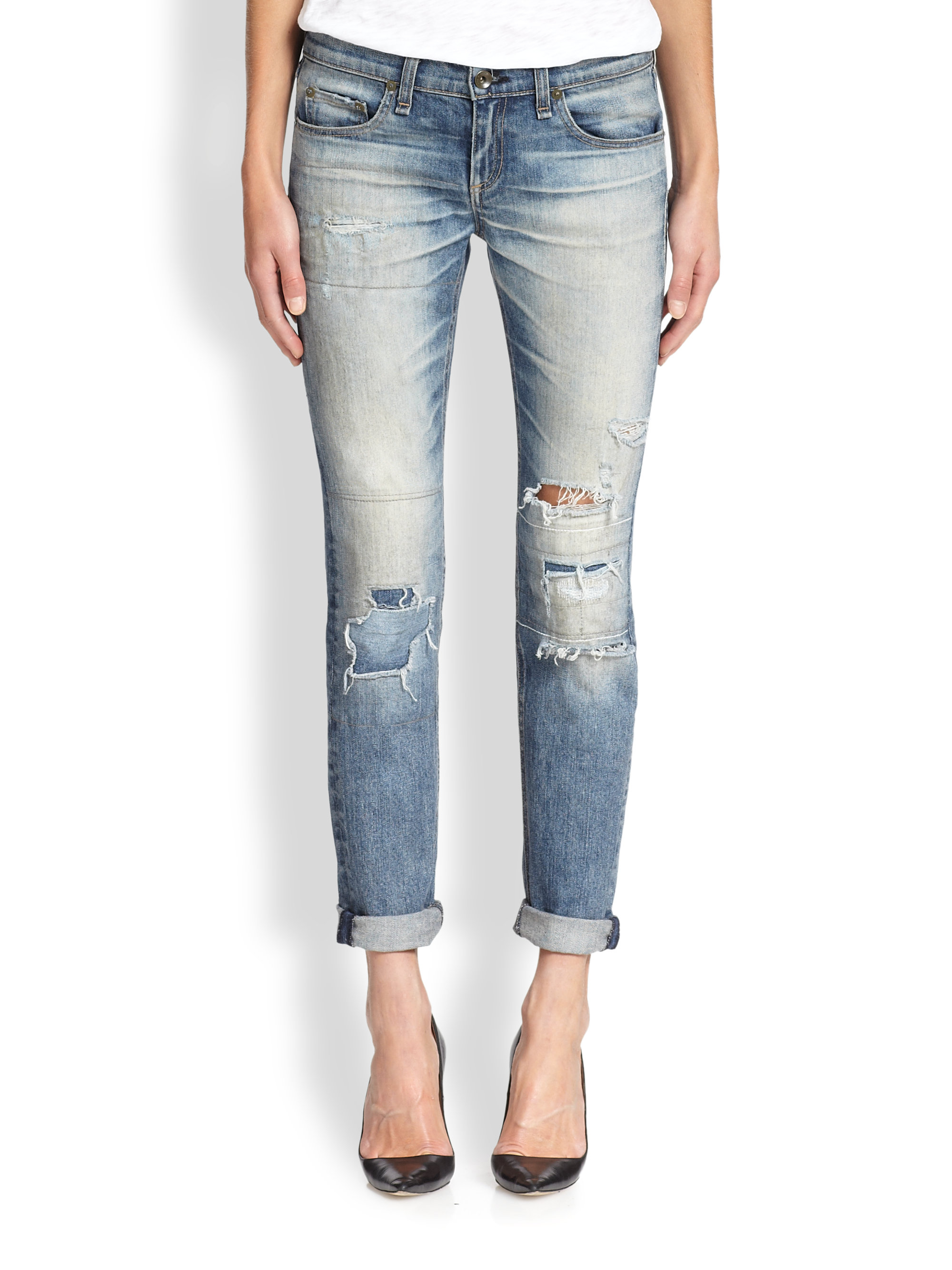 rag and bone distressed skinny jeans