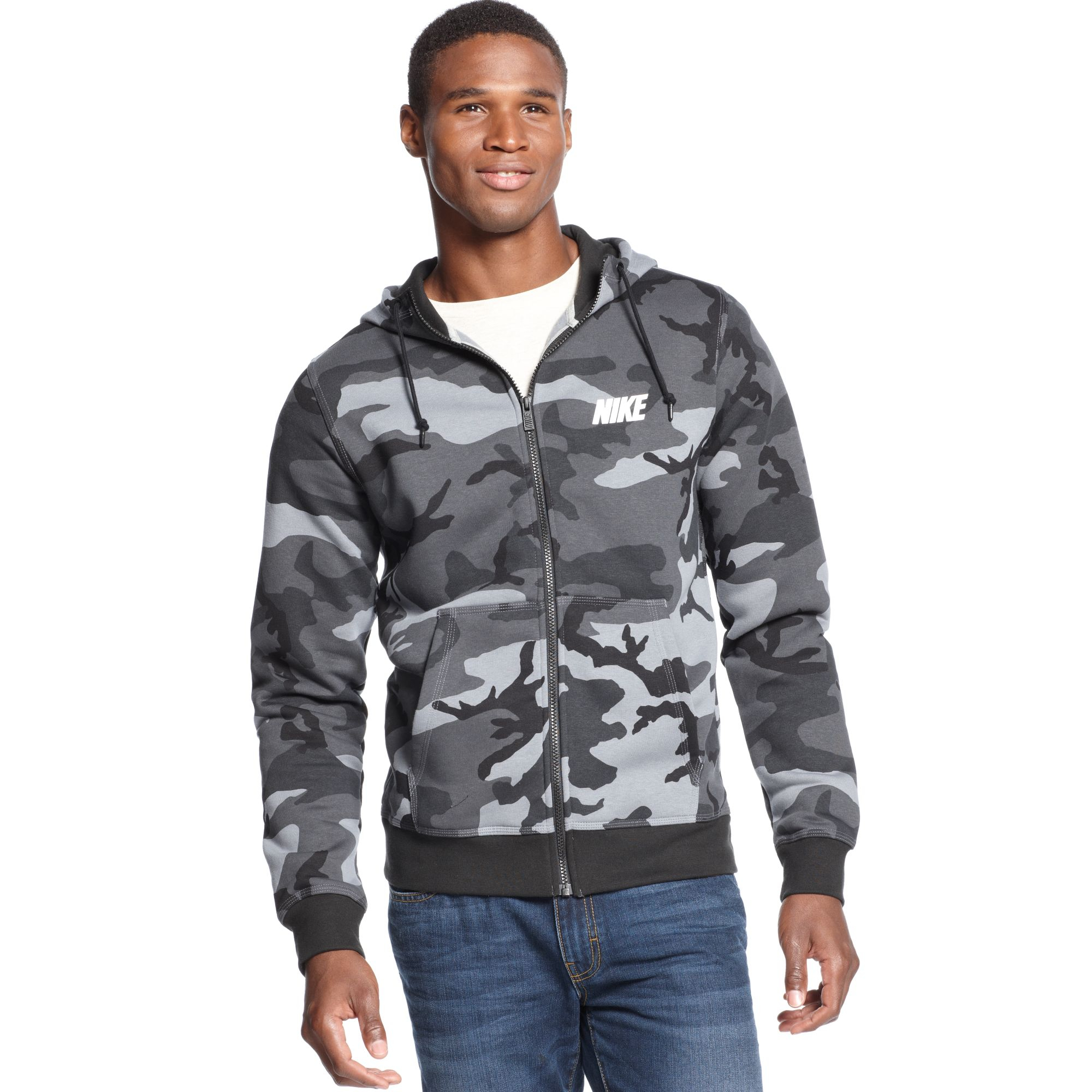 nike men's camo hoodie