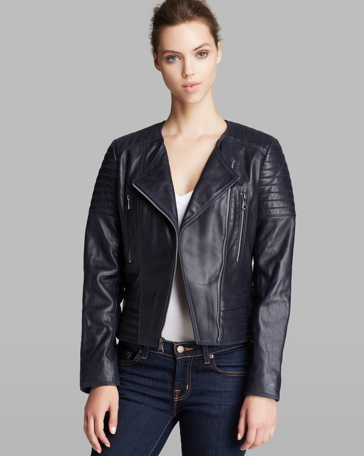 Marc New York Blue Jacket Gwen Glove Leather