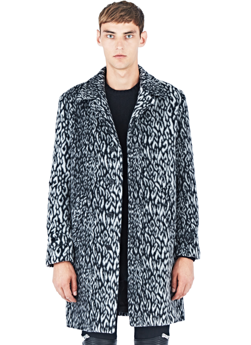 saint laurent leopard coat