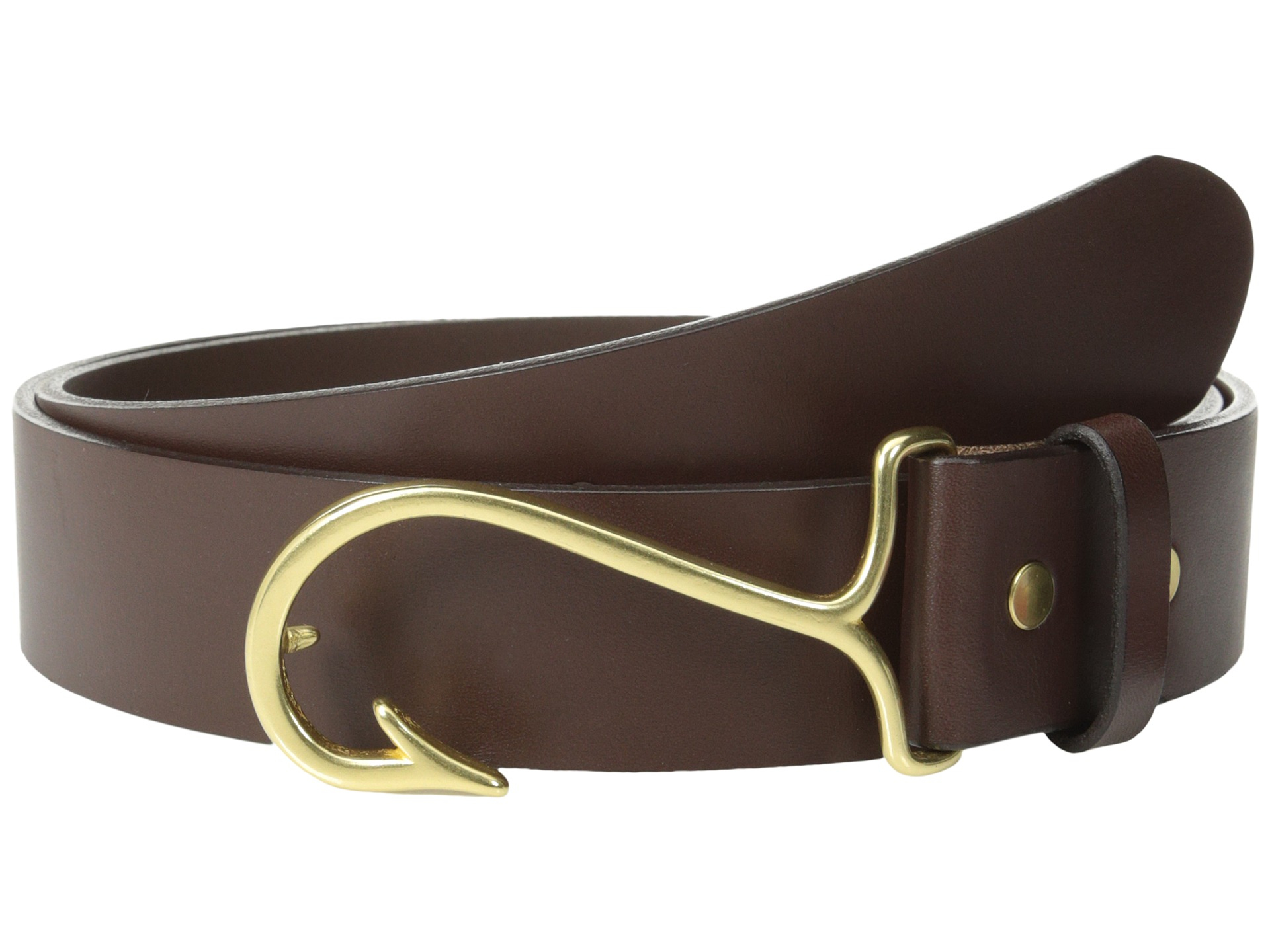 Vineyard vines Fish Hook Belt in Brown for Men (Dark Brown)