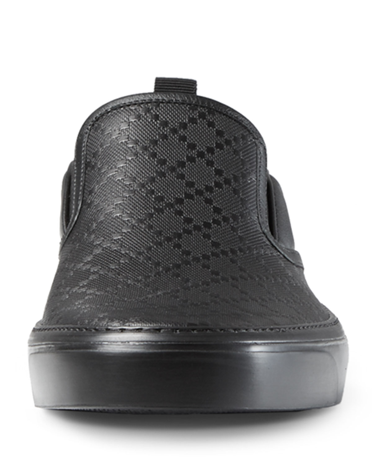 gucci black leather slip on