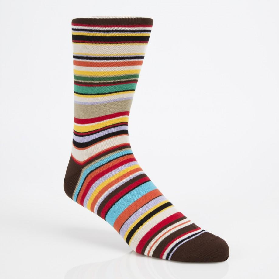 Paul smith Men's Signature Stripe Socks in Brown for Men (Signature