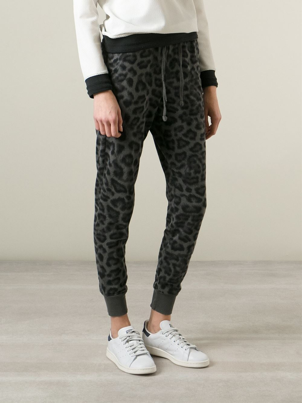 leopard print tracksuit bottoms