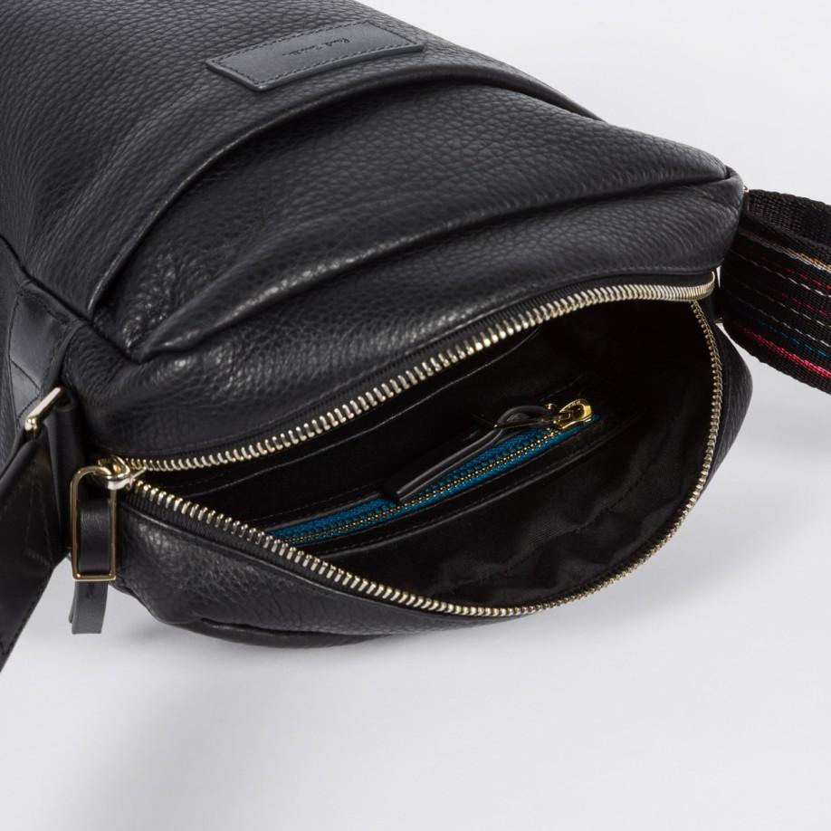 Lyst - Paul Smith Men&#39;s Black Leather &#39;city Webbing&#39; Small Cross-body Bag in Black for Men