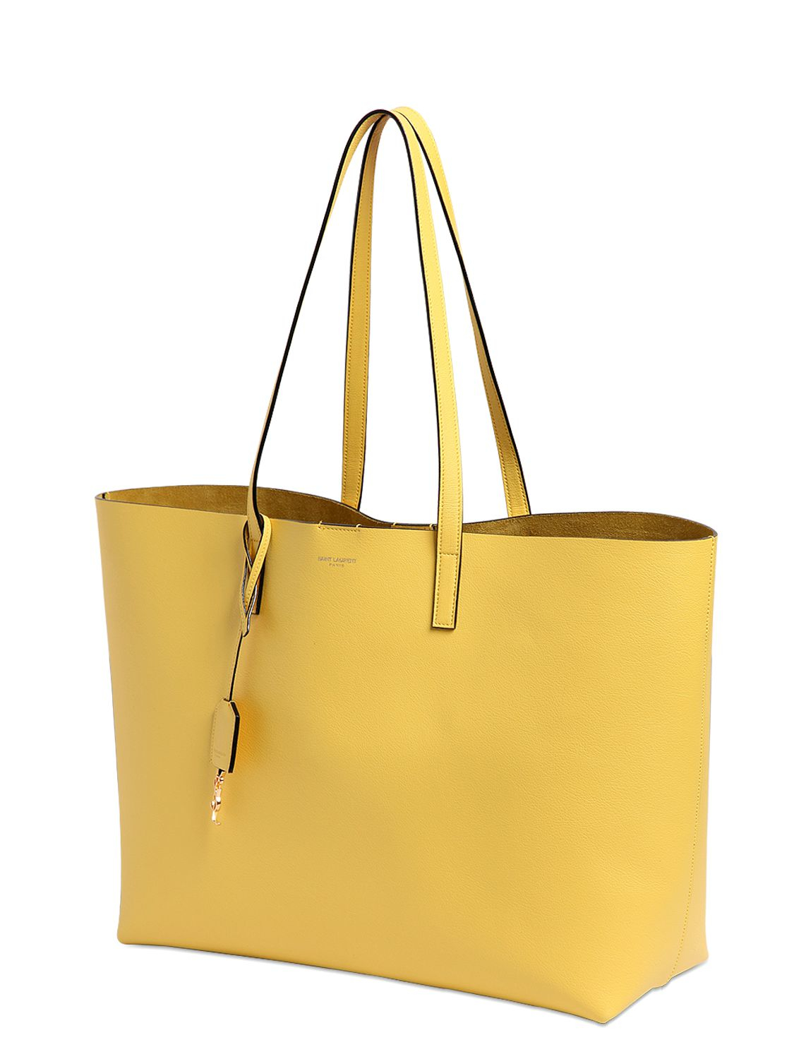 Lyst Saint Lau Soft Leather Tote Bag In Yellow Gallery