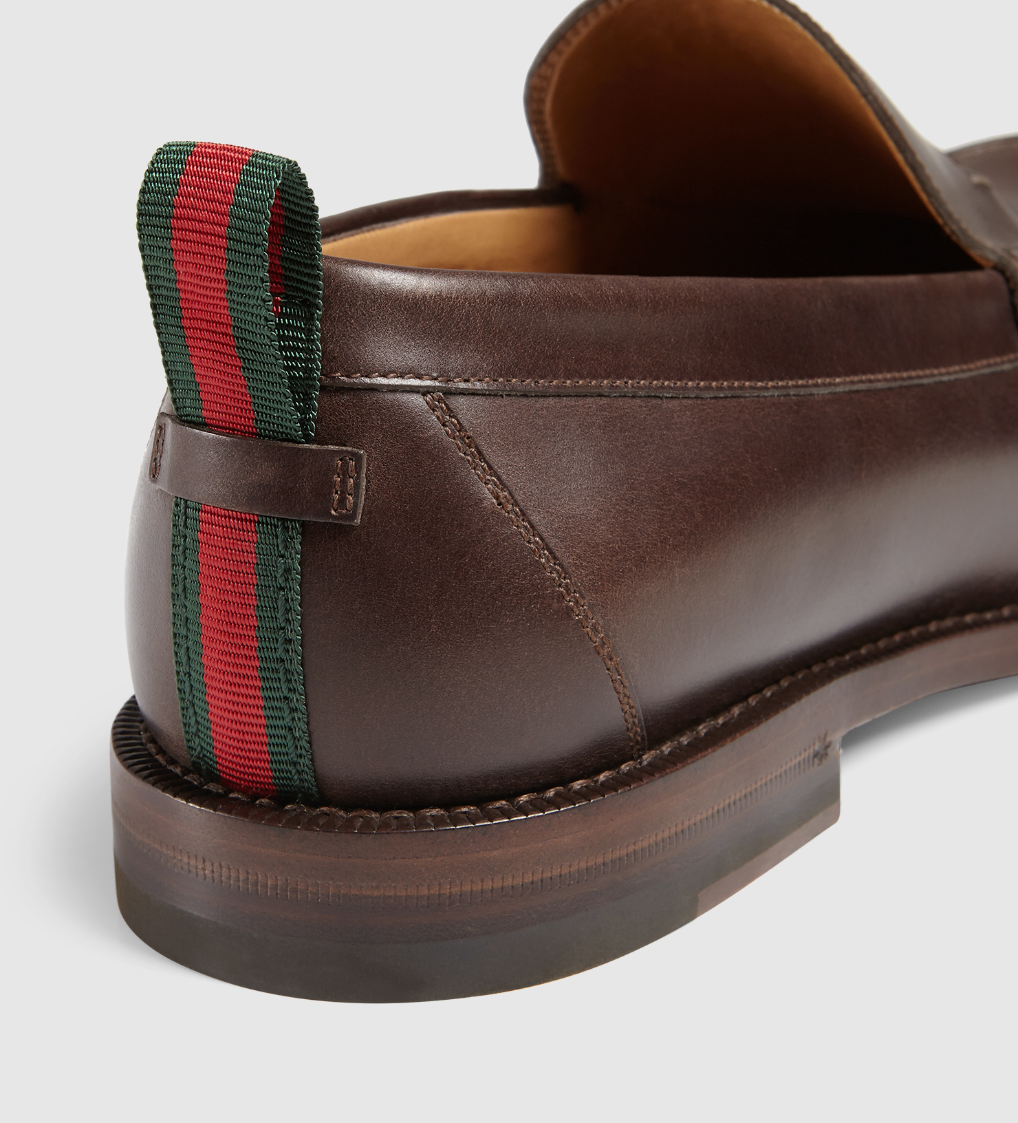 Gucci Leather Loafer in Brown for Men - Lyst