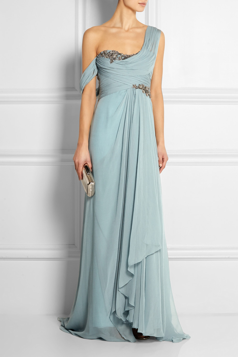blue marchesa gown