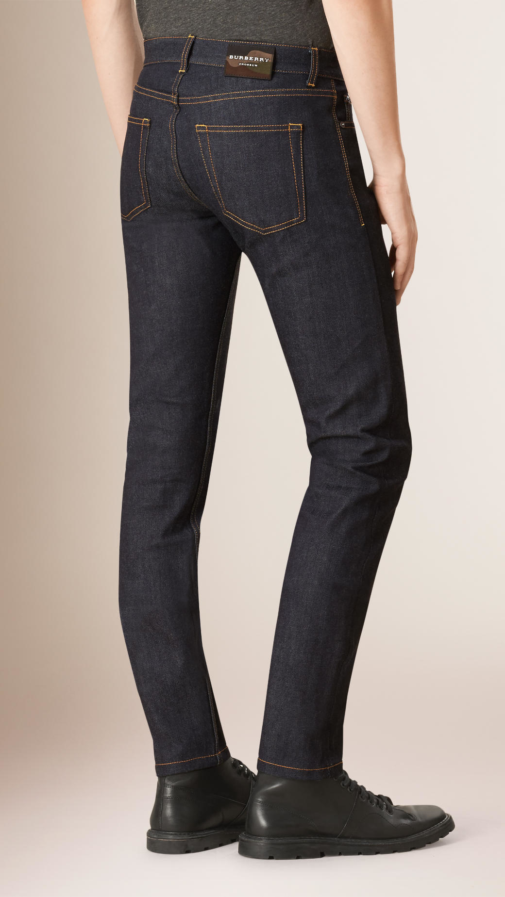 Burberry Slim Fit Japanese Selvedge Jeans in Blue for Men | Lyst
