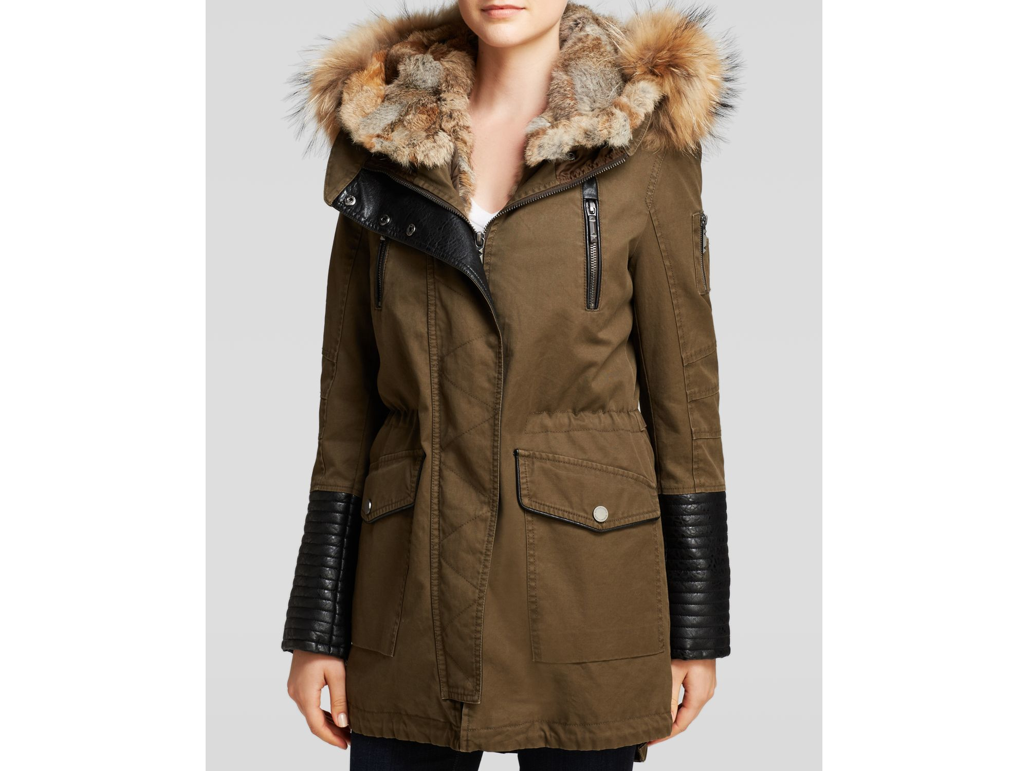 bcbg army green jacket