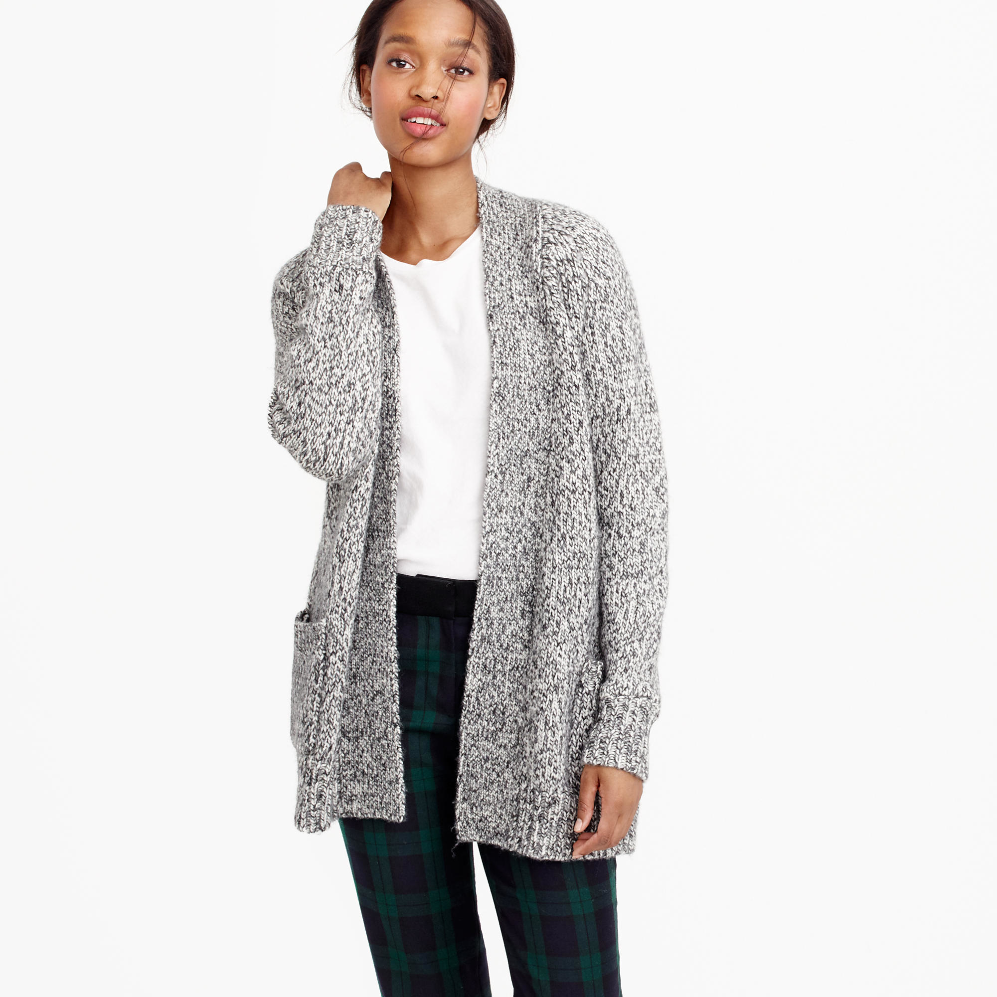 black marled cardigan