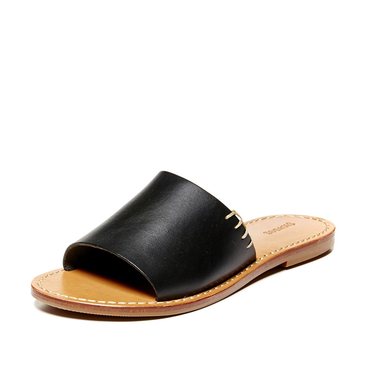 soludos leather black leather slide sandal black product 3 667470764 normal