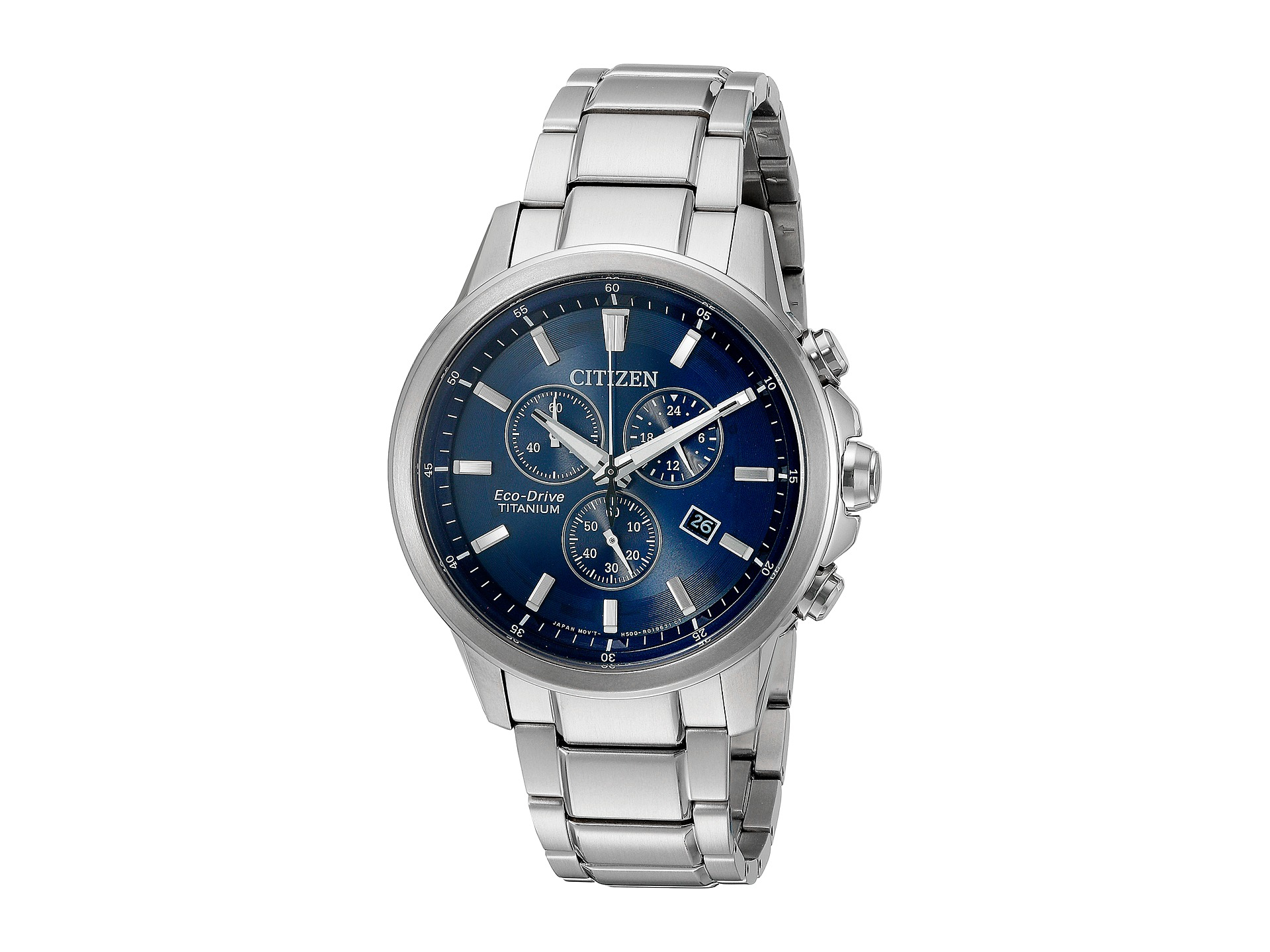Citizen At2340-56l - Eco-drive Titanium in Silver Tone (Blue) for Men | Lyst