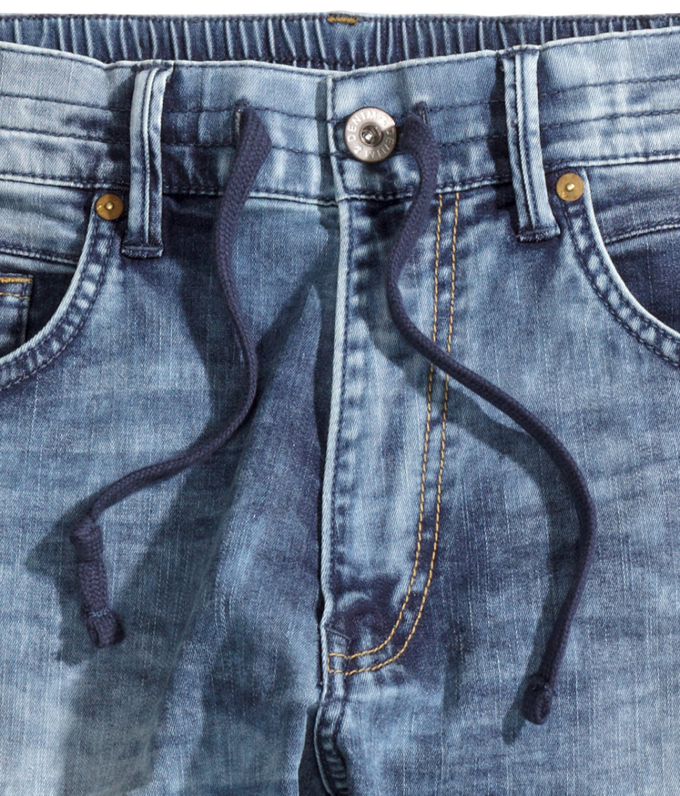 slim low joggers denim