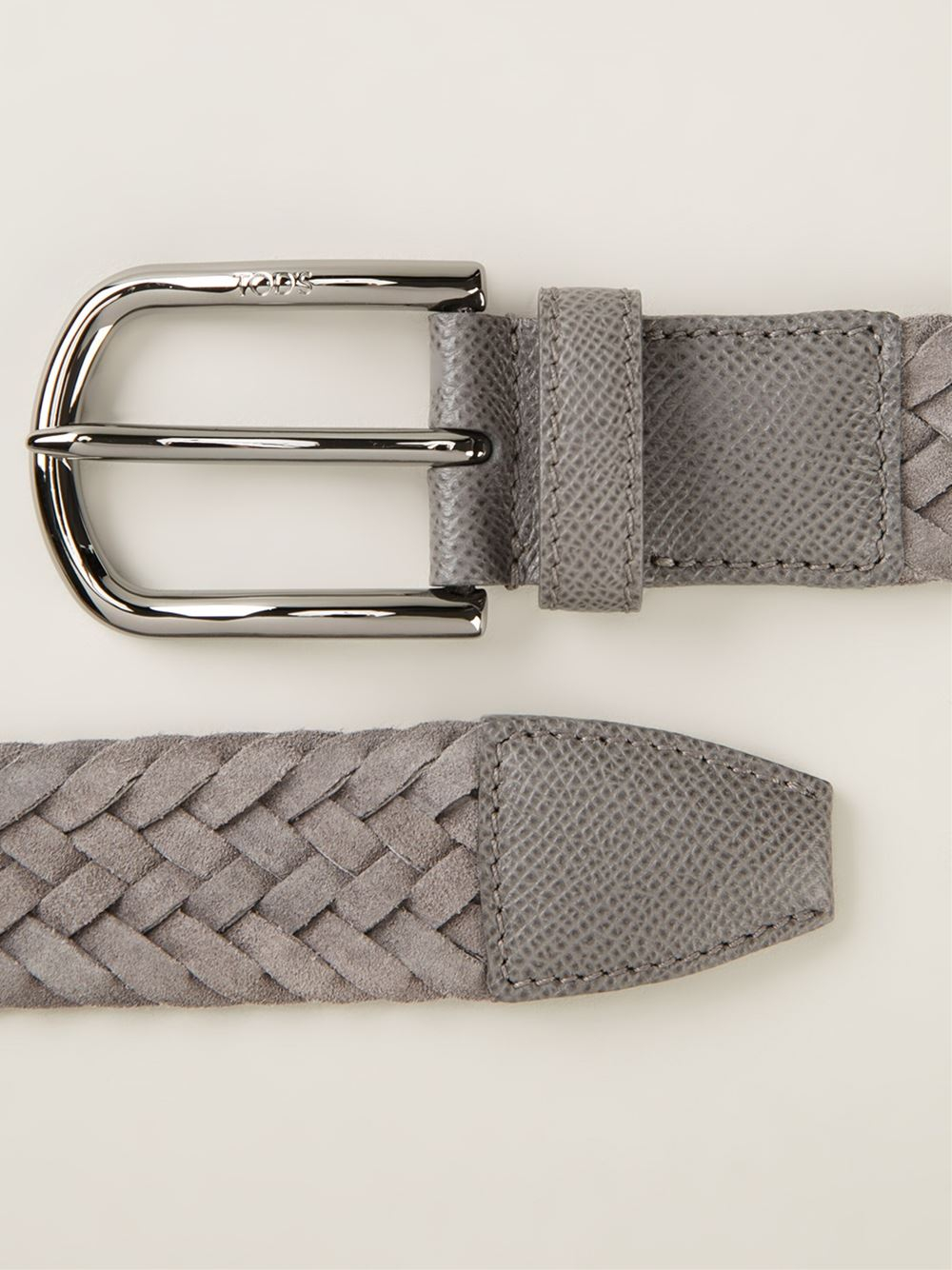 Tod's Braided Belt in Grey (Gray) for Men Lyst