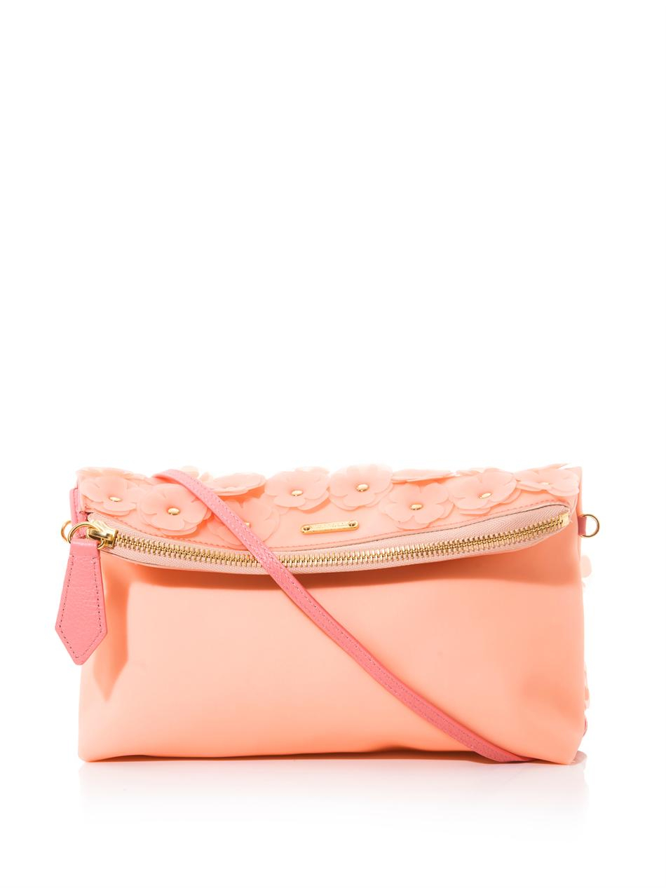 Burberry Prorsum Soft Rubber Appliqué Flower Clutch Bag in Pink | Lyst