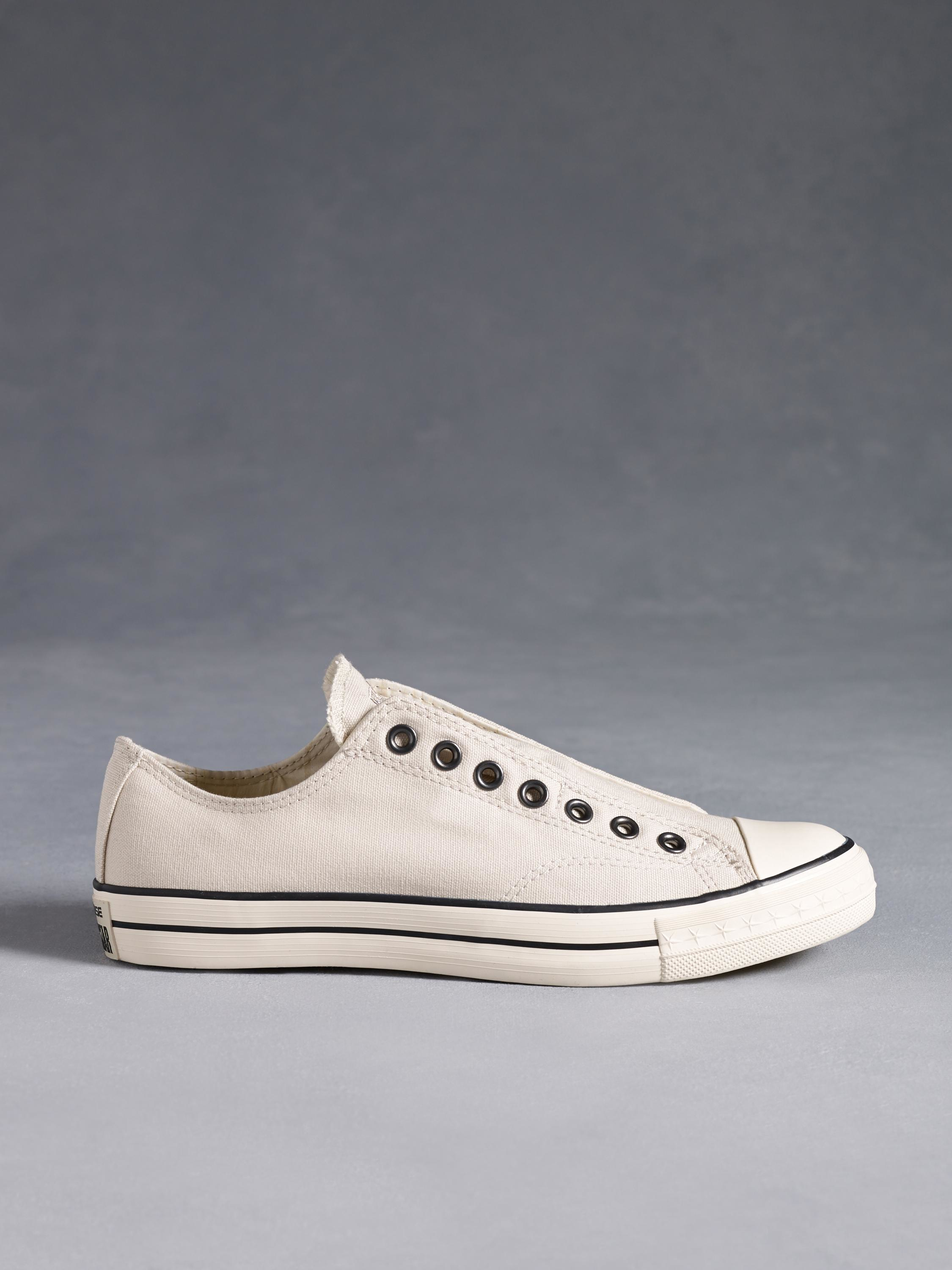 John Varvatos Chuck Taylor Laceless Low Top in White for Men | Lyst