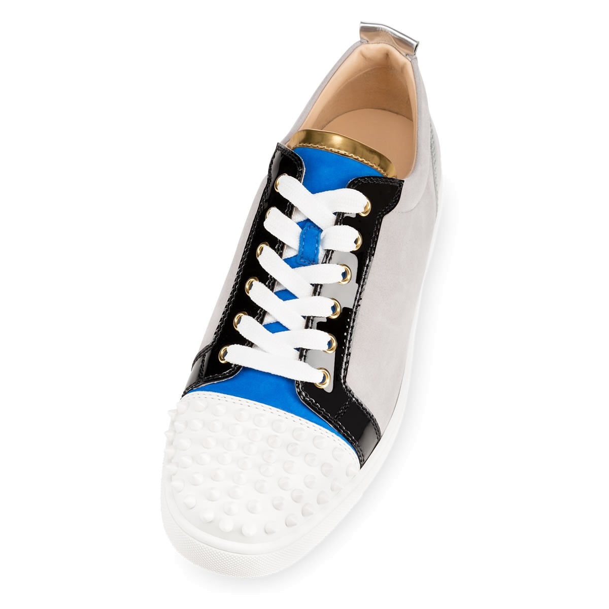 christian louboutin louis junior spikes women\u0026#39;s flat Version Blue ...  