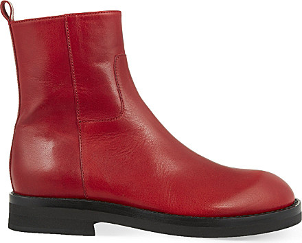 ann demeulemeester red boots