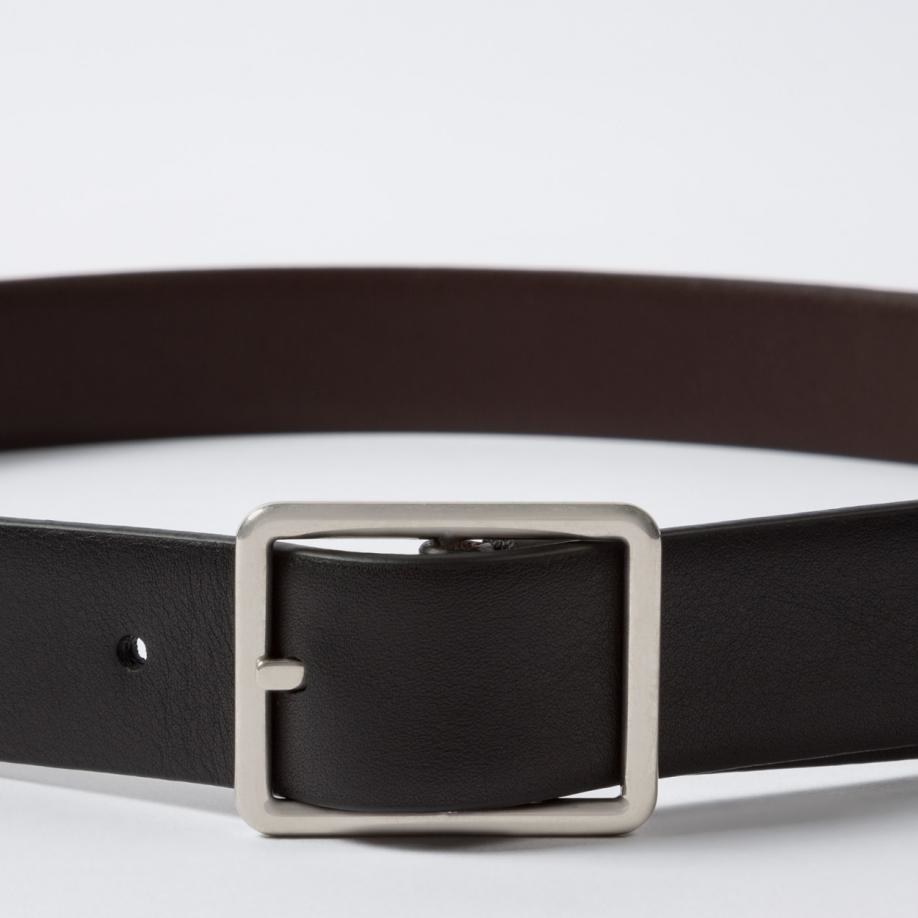 Paul Smith Men's Black And Damson Reversible Leather Suit Belt in Brown