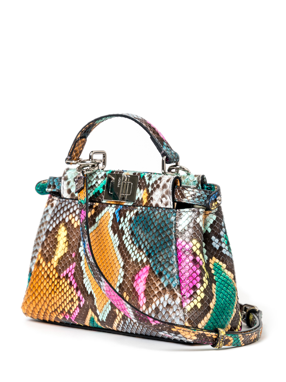 Fendi Python Peekaboo Charm Bag - Lyst