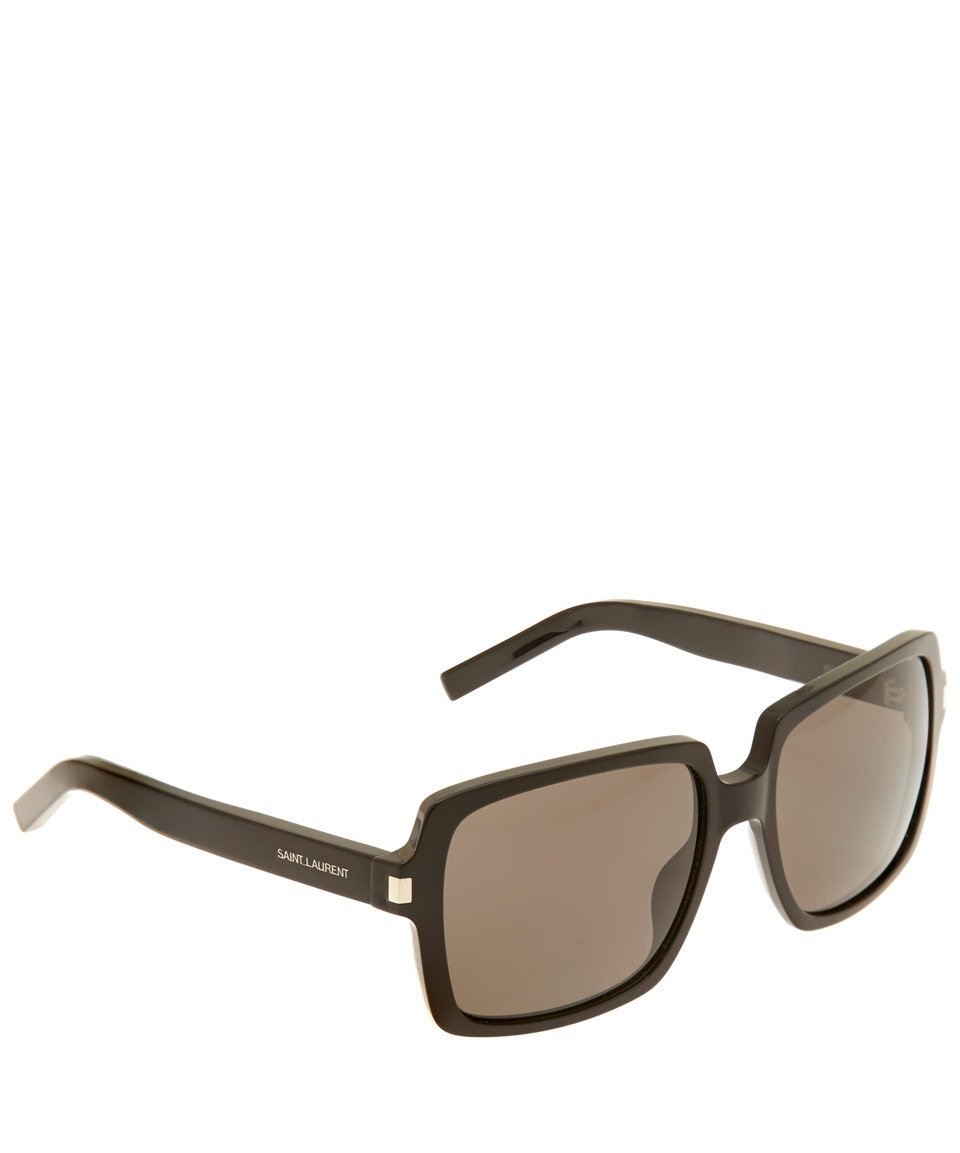 Lyst Saint Laurent Black Classic Square Sunglasses in Black