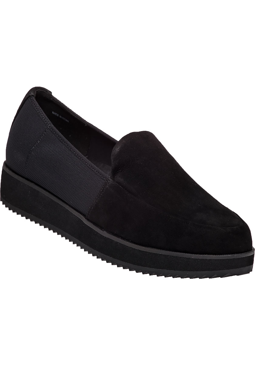 Eileen Fisher Leather Dell Black Suede Loafer - Lyst