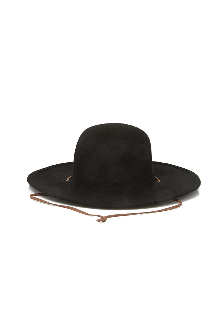 wide brim hat with chin strap