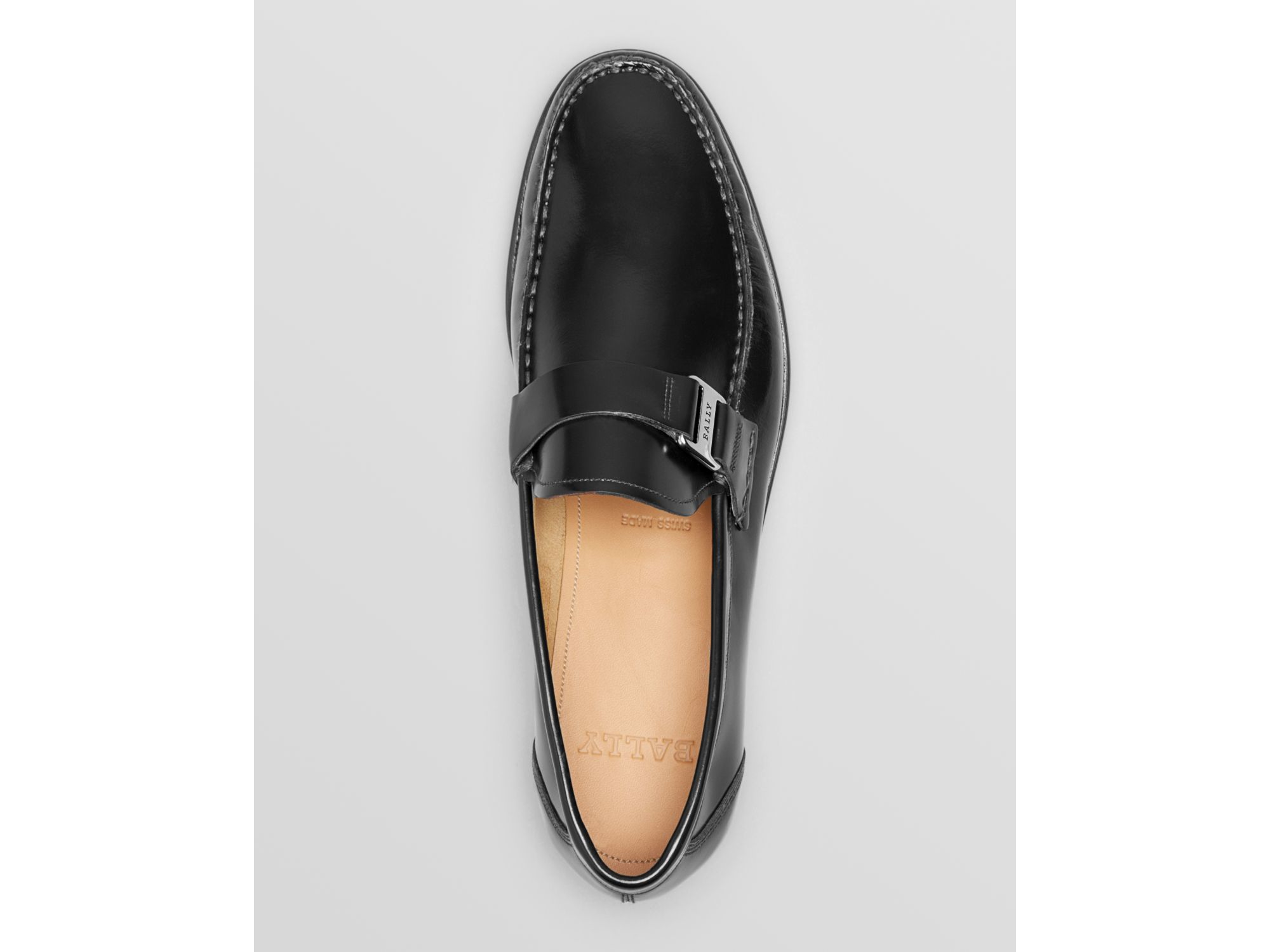 bally colbar leather loafers
