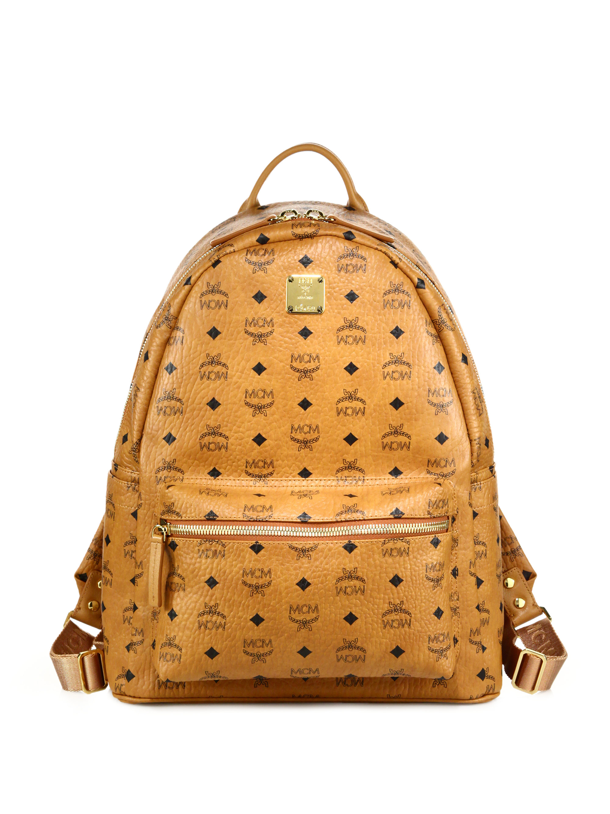 Mcm Stark Coated Canvas Monogram Backpack in Brown for Men (cognac) | Lyst