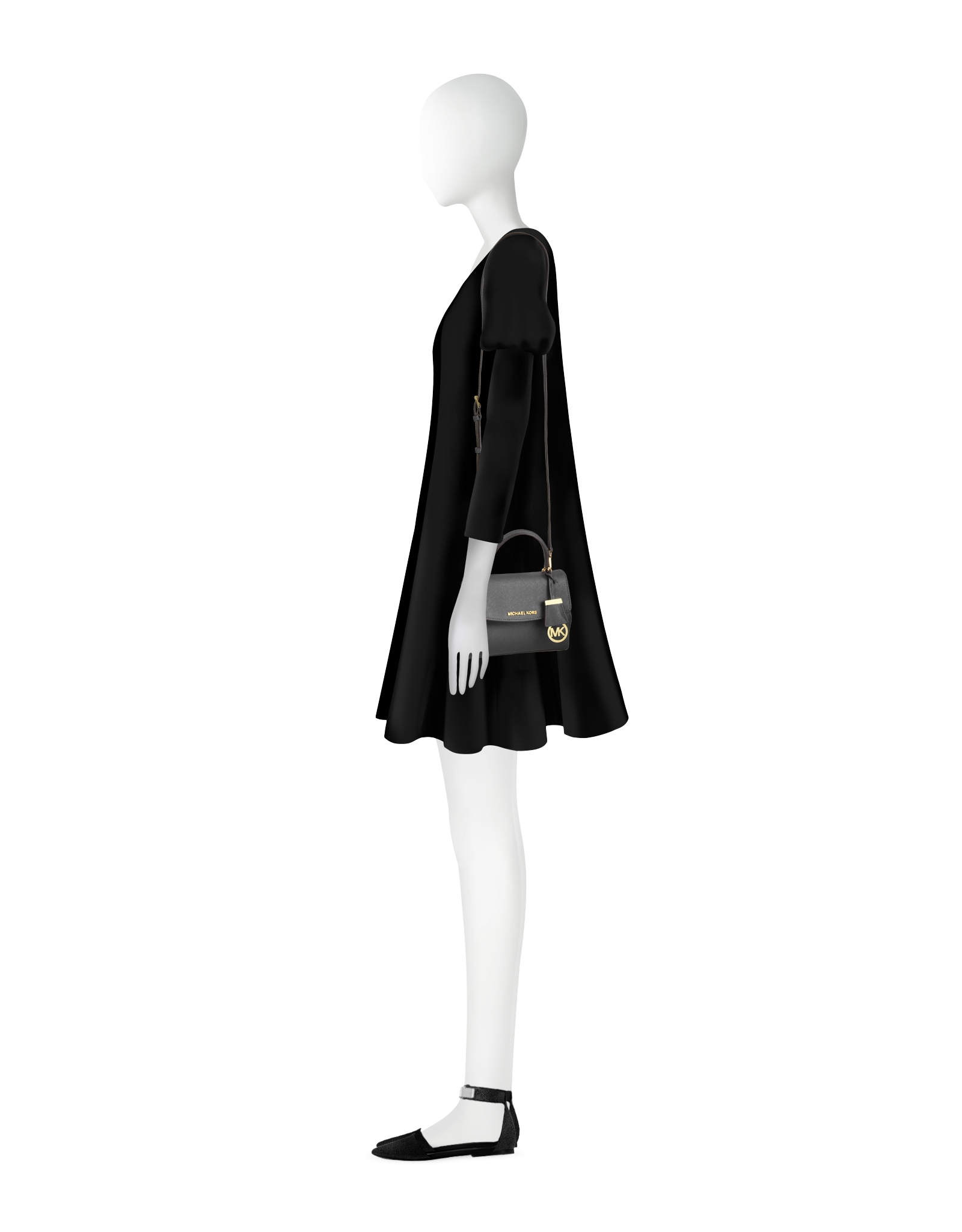 Michael Kors Ava XS Crossbody in Pale Gold, Women's Fashion, Bags